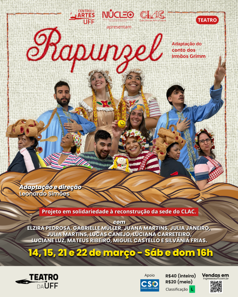 Rapunzel com montagem moderna e cotidiana no Teatro da UFF em Niterói